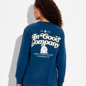 Unwell Blue Graphic Sweatshirt “Good Company” - NWT szL